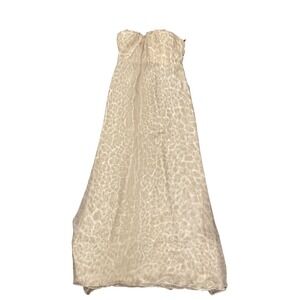 Ysl Strapless Dress Silk Leapord